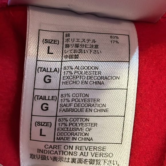 Disneyland Resort Walt Disney Kids Sz L Red Mickey Mouse Full Zippered Hoodie - Picture 11 of 12